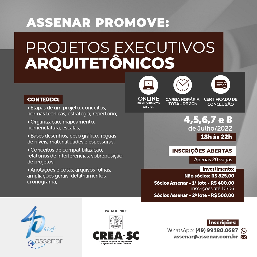 Saiba mais sobre o Curso Projetos Executivos Arquitetônicos