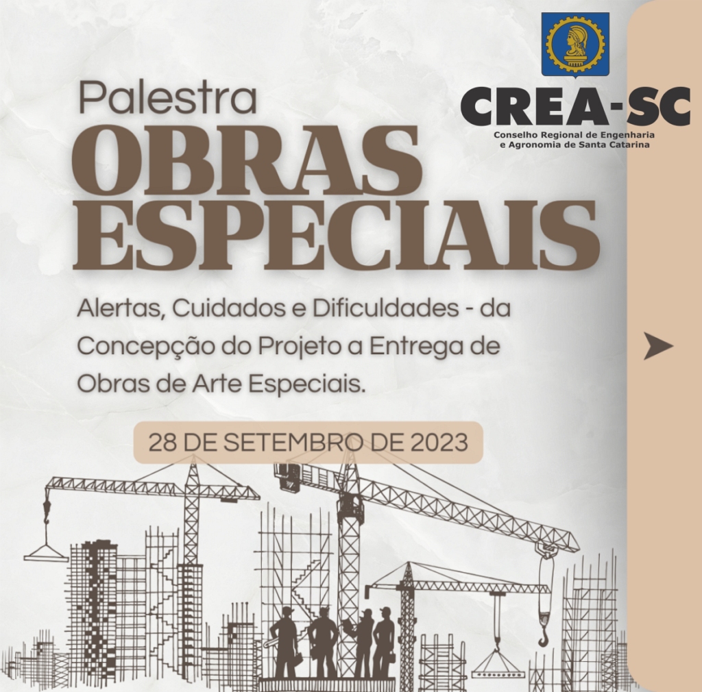 Semana que vem tem palestra Obras Especiais